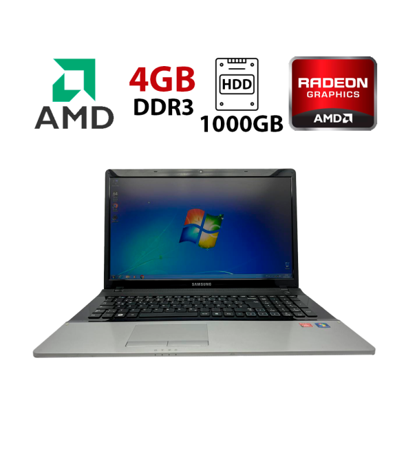 Ноутбук Samsung 305E7A / 17.3&quot; (1600x900) TN / AMD A6-3420M (4 ядра по 1.5 - 2.4 GHz) / 4 GB DDR3 / 1000 Gb HDD / AMD Radeon HD 6520M, 1 GB DDR3, 64-bit / WebCam - 1