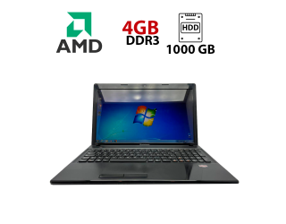 БУ Ноутбук Lenovo Ideapad G585 / 15.6&quot; (1366x768) TN / AMD E2-2000 (2 (2) ядра по 1.75 GHz) / 4 GB DDR3 / 1000 Gb HDD / AMD Radeon HD 7340m / WebCam из Европы в Дніпрі