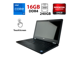 БУ Игровой ноутбук Dell Latitude E5570 / 15.6&quot; (1920x1080) IPS Touch / Intel Core i7-6820HQ (4 (8) ядра по 2.7 - 3.6 GHz) / 16 GB DDR4 / 240 GB SSD / AMD Radeon R7 M370, 2 GB GDDR5, 128-bit / WebCam / HDMI из Европы в Днепре