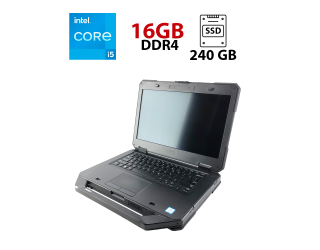 БУ Защищенный ноутбук Dell Latitude 5414 Rugged / 14&quot; (1920x1080) IPS Touch / Intel Core i5-6200U (2 (4) ядра по 2.3 - 2.8 GHz) / 16 GB DDR4 / 240 GB SSD / Intel HD Graphics 520 / WebCam из Европы в Днепре