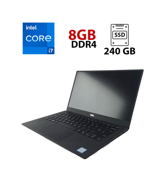 Ультрабук Dell XPS 13 9350 / 13.3 &quot; (1920x1080) IPS / Intel Core i7-6600U (2 (4) ядра по 2.6-3.4 GHz) / 8 GB DDR4 / 240 GB SSD / Intel Iris Graphics 520 / WebCam / Thunderbolt - 1