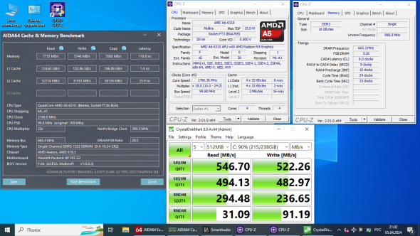 Ноутбук Б-клас HP 355 G2 / 15.6&quot; (1366x768) TN / AMD A6 - 6310 (4 ядра по 1.8-2.4 GHz) / 16 GB DDR3 / 256 GB SSD / AMD Radeon R4 Graphics / WebCam - 10