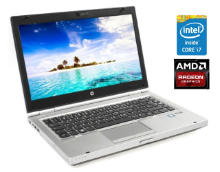 БУ Ноутбук HP EliteBook 8470p / 14&quot; (1600x900) TN / Intel Core i7-3520M (2 (4) ядра по 2.9 - 3.6 GHz) / 8 GB DDR3 / 180 GB SSD / AMD Radeon HD 7570M, 1 GB GDDR5, 64-bit / WebCam / DVD-ROM / 4G/LTE из Европы в Днепре