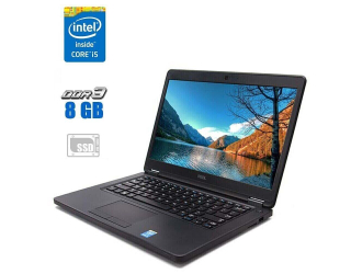 БУ Ноутбук Dell Latitude E5450/ 14 &quot; (1920x1080) IPS / Intel Core i5-5300U (2 (4) ядра по 2.3 - 2.9 GHz) / 8 GB DDR3 / 120 GB SSD / Intel HD Graphics 5500 / WebCam из Европы в Дніпрі