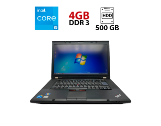 БУ Ноутбук Lenovo ThinkPad T520 / 15.6&quot; (1600x900) TN / Intel Core i5-2520M (2 (4) ядра по 2.5 - 3.2 GHz) / 4 GB DDR3 / 500 Gb HDD / Intel HD Graphics 3000 / WebCam из Европы в Дніпрі