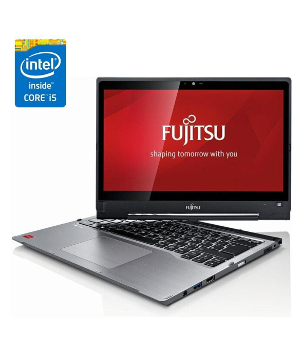 Ноутбук-трансформер Б-клас Fujitsu LifeBook T935 / 13.3&quot; (2560x1440) IPS Touch / Intel Core i5 - 5300U (2 (4) ядра по 2.3-2.9 GHz) / 8 GB DDR3 / 250 GB SSD / Intel HD Graphics 5500 / WebCam - 1