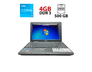 БУ Ноутбук Toshiba Satellite C660 / 15.6&quot; (1366x768) TN / Intel Core i3-370M (2 (4) ядра по 2.4 GHz) / 4 GB DDR3 / 500 GB HDD / Intel HD Graphics / WebCam из Европы в Днепре
