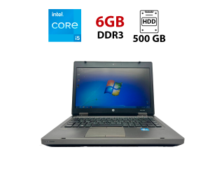 БУ Ноутбук HP ProBook 6460b / 14&quot; (1366x768) TN / Intel Core i5-2450M (2 (4) ядра по 2.5 - 3.1 GHz) / 6 GB DDR3 / 500 GB HDD / Intel HD Graphic 3000 / WebCam из Европы в Днепре