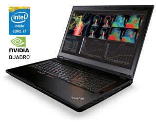 БУ Мобільна робоча станція Lenovo ThinkPad P71/ 17.3 &quot; (1920x1080) IPS / Intel Core i7-7700HQ (4 (8) ядра по 2.8 - 3.8 GHz) / 16 GB DDR4 / 512 GB SSD / nVidia Quadro M620, 2 GB GDDR5, 128-bit / WebCam / Win 10 Pro из Европы в Дніпрі