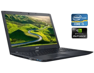 БУ Ігровий ноутбук Acer Aspire E5 - 576G / 15.6&quot; (1920x1080) IPS / Intel Core i5-8250U (4 (8) ядра по 1.6 - 3.4 GHz) / 8 GB DDR4 / 480 GB SSD / nVidia GeForce MX150, 2 GB GDDR5, 64-bit / WebCam / Win 10 Home из Европы в Дніпрі