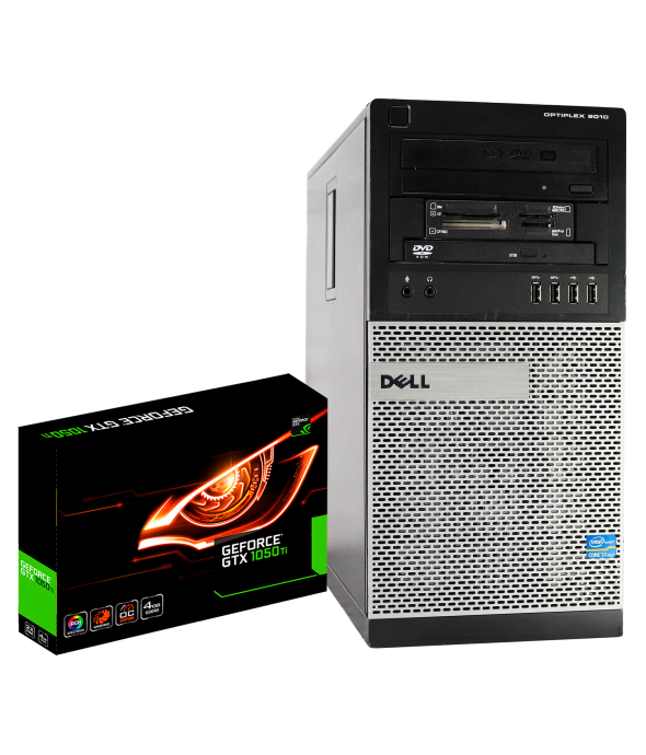Системный блок Dell OptiPlex 9010 Tower Intel Core i7-3770 4Gb RAM 120Gb SSD 320Gb HDD + новая GeForce GTX 1050Ti 4GB - 1