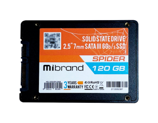 БУ Накопитель SSD Mibrand Spider 120Gb SATAIII 2.5&quot; (MI2.5SSD/SP120GB) NEW из Европы в Днепре