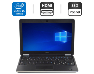 БУ Нетбук Dell Latitude E7240/ 12.5 &quot; (1366x768) TN / Intel Core i5-4200M (2 (4) ядра по 2.5 - 3.1 GHz) / 8 GB DDR3 / 256 GB SSD / Intel HD Graphics 4600 / WebCam / HDMI из Европы в Дніпрі