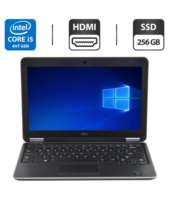 Нетбук Dell Latitude E7240/ 12.5 &quot; (1366x768) TN / Intel Core i5-4200M (2 (4) ядра по 2.5 - 3.1 GHz) / 8 GB DDR3 / 256 GB SSD / Intel HD Graphics 4600 / WebCam / HDMI - 1