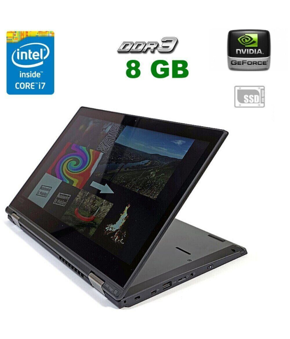 Ноутбук-трансформер Lenovo ThinkPad S5 Yoga 15 / 15.6&quot; (1920x1080) IPS Touch / Intel Core i7-5500U (2 (4) ядра по 2.4 - 3.0 GHz) / 8 GB DDR3 / 256 GB SSD NEW / nVidia GeForce 840M, 2 GB DDR3, 64-bit / WebCam - 1