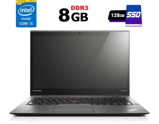 БУ Ультрабук Б-клас Lenovo ThinkPad X1 Carbon (2nd Gen) / 14&quot; (1600x900) TN / Intel Core i5 - 4300U (2 (4) ядра по 1.9-2.9 GHz) / 8 GB DDR3 / 128 GB SSD / Intel HD Graphics 4400 / WebCam / Fingerprint / HDMI / miniDP из Европы в Дніпрі