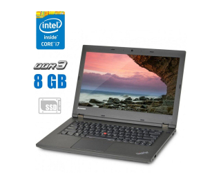 БУ Ноутбук Б-класс Lenovo ThinkPad L440 / 14&quot; (1366x768) TN / Intel Core i7-4800MQ (4 (8) ядра по 2.7 - 3.7 GHz) / 8 GB DDR3 / 240 GB SSD / Intel HD Graphics 4600 / WebCam  из Европы в Днепре