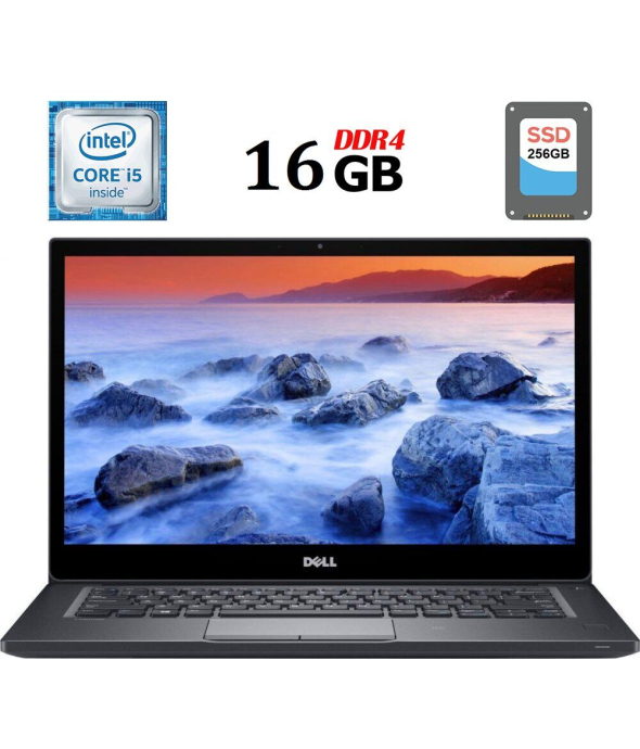 Ультрабук Dell Latitude 7480 / 14&quot; (1920x1080) IPS / Intel Core i5-6300U (2 (4) ядра по 2.4 - 3.0 GHz) / 16 GB DDR4 / 256 GB SSD / Intel HD Graphics 520 / WebCam / HDMI - 1