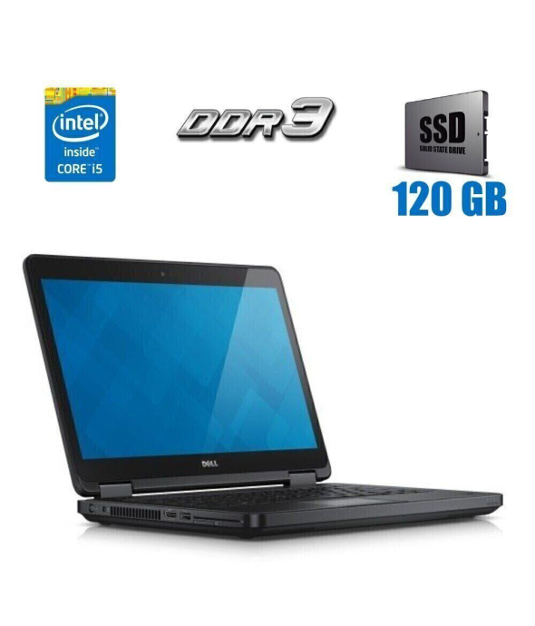 Ноутбук Dell Latitude E5440 / 14&quot; (1366x768) TN / Intel Core i5-4310U (2 (4) ядра по 2.0 - 3.0 GHz) / 4 GB DDR3 / 120 GB SSD / Intel HD Graphics 4400 / WebCam - 1