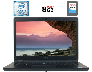 БУ Ноутбук Dell Latitude 5490 / 14&quot; (1366x768) TN / Intel Core i5-7300U (2 (4) ядра по 2.6 - 3.5 GHz) / 8 GB DDR4 / 256 GB SSD / Intel HD Graphics 620 / WebCam / USB 3.1 / HDMI / Windows 10 лицензия из Европы в Днепре