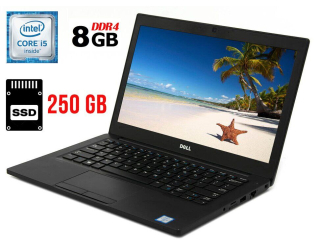 БУ Нетбук Dell Latitude 7280/ 12.5 &quot; (1366x768) TN / Intel Core i5-6300U (2 (4) ядра по 2.4 - 3.0 GHz) / 8 GB DDR4 / 250 GB SSD / Intel HD Graphics 520 / WebCam / HDMI / Windows 10 ліцензія из Европы