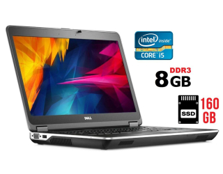 БУ Ноутбук Б-клас Dell Latitude E6440 / 14&quot; (1366x768) TN / Intel Core i5-4310M (2 (4) ядра по 2.7 - 3.4 GHz) / 8 GB DDR3 / 160 GB SSD / Intel HD Graphics 4600 / DVD-RW / HDMI / Windows 10 ліцензія из Европы