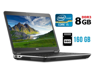 БУ Ноутбук Б-класс Dell Latitude E6440 / 14&quot; (1366x768) TN / Intel Core i5-4310M (2 (4) ядра по 2.7 - 3.4 GHz) / 8 GB DDR3 / 160 GB SSD / Intel HD Graphics 4600 / WebCam / DVD-ROM / HDMI / Windows 10 лицензия из Европы в Днепре