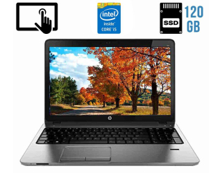 БУ Ноутбук HP ProBook 450 G1 / 15.6&quot; (1366x768) TN Touch / Intel Core i5-4200M (2 (4) ядра по 2.5 - 3.1 GHz) / 8 GB DDR3 / 120 GB SSD / Intel HD Graphics 4600 / WebCam / DVD-RW / HDMI из Европы в Дніпрі