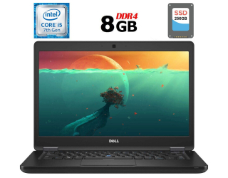 БУ Ноутбук Б-класс Dell Latitude 5480 / 14&quot; (1920x1080) IPS / Intel Core i5-7300U (2 (4) ядра по 2.6 - 3.5 GHz) / 8 GB DDR4 / 256 GB SSD / Intel HD Graphics 620 / WebCam / USB 3.1 / HDMI / Windows 10 лицензия из Европы