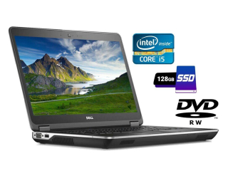 БУ Ноутбук Б-класс Dell Latitude E6440 / 14&quot; (1600x900) TN / Intel Core i5-4310M (2 (4) ядра по 2.7 - 3.4 GHz) / 4 GB DDR3 / 128 GB SSD / Intel HD Graphics 4600 / WebCam / DVD-RW / HDMI / Windows 10 лицензия из Европы в Днепре
