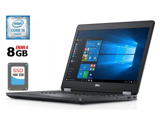 БУ Ноутбук Б-класс Dell Latitude E5470 / 14&quot; (1920x1080) IPS / Intel Core i5-6300HQ (4 ядра по 2.3 - 3.2 GHz) / 8 GB DDR4 / 180 GB SSD / Intel HD Graphics 530 / WebCam / HDMI / Windows 10 лицензия из Европы в Днепре