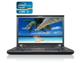 БУ Ноутбук Lenovo ThinkPad T520 / 15.6&quot; (1600x900) TN / Intel Core i5-2450M (2 (4) ядра по 2.5 - 3.1 GHz) / 4 GB DDR3 / 320 GB HDD / Intel HD Graphics 3000 / WebCam / DisplayPort из Европы в Днепре