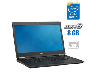 БУ Ультрабук Dell Latitude E7450/ 14 &quot; (1920x1080) TN / Intel Core i5-5300U (2 (4) ядра по 2.3 - 2.9 GHz) / 8 GB DDR3 / 256 GB SSD / Intel HD Graphics 5500 / WebCam / без АКБ из Европы в Дніпрі