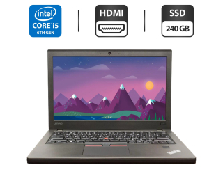 БУ Нетбук Б-клас Lenovo ThinkPad X270 / 12.5&quot; (1366x768) TN / Intel Core i5-6300U (2 (4) ядра по 2.4 - 3.0 GHz) / 8 GB DDR4 / 240 GB SSD / Intel HD Graphics 520 / WebCam / HDMI из Европы в Дніпрі