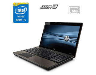 БУ Ноутбук HP ProBook 4520s / 15.6&quot; (1366x768) TN / Intel Core i5-520M (2 (4) ядра по 2.4 - 2.93 GHz) / 4 GB DDR3 / 120 GB SSD / Intel HD Graphics / DVD-ROM / АКБ не тримає из Европы в Дніпрі