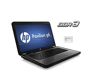 БУ Ноутбук HP Pavilion G6 / 15.6&quot; (1366x768) TN / Intel Pentium B950 (2 ядра по 2.1 GHz) / 4 GB DDR3 / 120 GB SSD / Intel HD Graphics / DVD-ROM / АКБ не тримає из Европы в Дніпрі