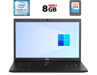 БУ Ноутбук Б-класс Dell Latitude 7480 / 14&quot; (2560x1440) IPS Touch / Intel Core i5-7300U (2 (4) ядра по 2.6 - 3.5 GHz) / 8 GB DDR4 / 256 GB SSD / Intel HD Graphics 620 / WebCam / HDMI из Европы в Днепре