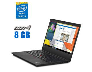 БУ Ультрабук Lenovo ThinkPad E490/ 14 &quot; (1366x768) TN / Intel Core i3-8145U (2 (4) ядра по 2.1 - 3.9 GHz) / 8 GB DDR4 / 256 GB SSD / Intel UHD Graphics / WebCam из Европы в Дніпрі