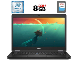 БУ Ноутбук Б-класс Dell Latitude 5480 / 14&quot; (1920x1080) IPS / Intel Core i5-6300U (2 (4) ядра по 2.4 - 3.0 GHz) / 8 GB DDR4 / 256 GB SSD M.2 / Intel HD Graphics 520 / WebCam / USB 3.1 / HDMI / Windows 10 лицензия из Европы