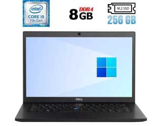 БУ Ноутбук Dell Latitude 7480 / 14&quot; (1366x768) TN / Intel Core i5-7300U (2 (4) ядра по 2.6 - 3.5 GHz) / 8 GB DDR4 / 256 GB SSD M.2 / Intel HD Graphics 620 / WebCam / HDMI из Европы в Днепре