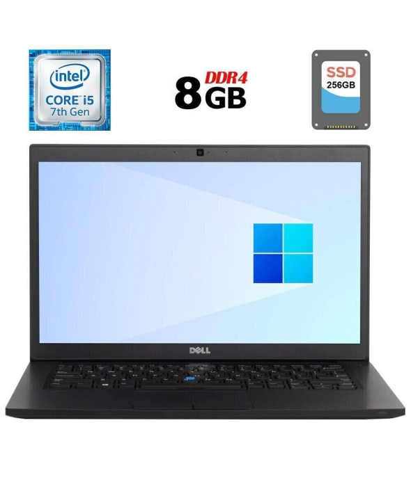 Ноутбук Dell Latitude 7480 / 14&quot; (2560x1440) IPS Touch / Intel Core i7-7600U (2 (4) ядра по 2.8 - 3.9 GHz) / 8 GB DDR4 / 256 GB SSD / Intel HD Graphics 620 / WebCam - 1