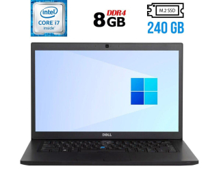 БУ Ультрабук Dell Latitude 7480 / 14&quot; (1920x1080) IPS / Intel Core i7-6600U (2 (4) ядра по 2.6 - 3.4 GHz) / 8 GB DDR4 / 240 GB SSD M.2 / Intel HD Graphics 520 / WebCam / HDMI из Европы в Днепре