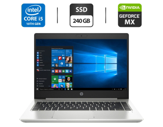 БУ Ігровий ноутбук Б-клас HP ProBook 440 G7 / 14&quot; (1920x1080) IPS / Intel Core i5 - 10210u (4 (8) ядра по 1.6-4.2 GHz) / 8 GB DDR4 / 240 GB SSD / nVidia GeForce Mx250, 2 GB GDDR5, 64-bit / WebCam / HDMI из Европы в Дніпрі