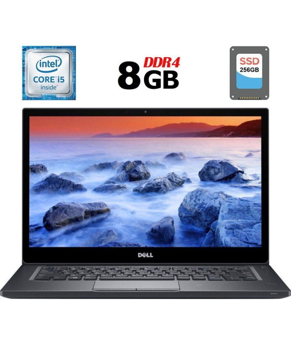 Ультрабук Б-класс Dell Latitude 7480 / 14&quot; (1920x1080) IPS / Intel Core i5-6300U (2 (4) ядра по 2.4 - 3.0 GHz) / 8 GB DDR4 / 256 GB SSD M.2 / Intel HD Graphics 520 / WebCam / HDMI - 1