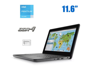 БУ Нетбук Dell Latitude 3120 / 11.6 &quot; (1366x768) TN / Intel Pentium Silver N6000 (4 ядра по 1.1 - 3.3 GHz) / 4 GB DDR4 / 128 GB SSD M. 2 / Intel UHD Graphics / WebCam / Windows 10 Pro из Европы в Дніпрі