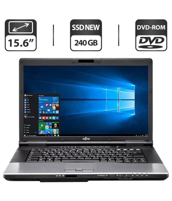 Ноутбук Fujitsu LifeBook E752 / 15.6&quot; (1366x768) TN / Intel Core i5-3210M (2 (4) ядра по 2.5 - 3.1 GHz) / 8 GB DDR3 / 240 GB SSD NEW / Intel HD Graphics 4000 / DVD-ROM + Беспроводная мышка в подарок - 1