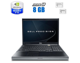 БУ Ноутбук Dell Precision M6400 / 17&quot; (1920x1200) TN / Intel Core 2 Duo T9900 (2 ядра по 3.06 GHz) / 8 GB DDR3 / 128 GB SSD + 320 GB HDD / nVidia GeForce FX 3700M, 1 GB GDDR3, 256-bit / DVD-RW из Европы в Днепре