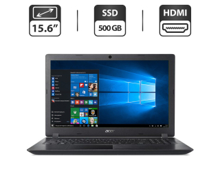 БУ Ноутбук Б-класс Acer Aspire 3 A315-51-388U / 15.6&quot; (1366x768) TN / Intel Core i3-7020U (2 (4) ядра по 2.3 GHz) / 4 GB DDR4 / 500 GB SSD / Intel HD Graphics 620 / WebCam / DVD-ROM / HDMI + Беспроводная мышка в подарок из Европы в Днепре