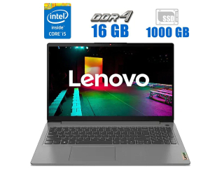 БУ Ноутбук Б-класс Lenovo IdeaPad 3 15ITL6 / 15.6&quot; (1920x1080) TN / Intel Core i5-1135G7 (4 (8) ядра по 2.4 - 4.2 GHz) / 16 GB DDR4 / 1000 GB SSD M.2 / Intel Iris Xe Graphics / АКБ из Европы в Днепре