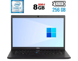 БУ Ультрабук Б-клас Dell Latitude 7480 / 14&quot; (1920x1080) IPS / Intel Core i7 - 6600U (2 (4) ядра по 2.6-3.4 GHz) / 8 GB DDR4 / 256 GB SSD M. 2 / Intel HD Graphics 520 / WebCam / HDMI из Европы в Дніпрі